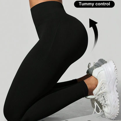 Leggings yoga mujer, leggings cintura alta, leggings rayas laterales, leggings deportivos mujer, ropa deportiva mujer, VIVAVIA, yoga, running, entrenamiento, gimnasio, fitness, poliamida, elastano, elásticos.