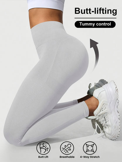 Leggings yoga mujer, leggings cintura alta, leggings rayas laterales, leggings deportivos mujer, ropa deportiva mujer, VIVAVIA, yoga, running, entrenamiento, gimnasio, fitness, poliamida, elastano, elásticos.