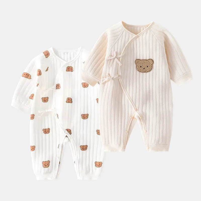 0-6m Newborn Baby Jumpsuit Long Sleeves Boys Girls Romper Cotton Jumpsuits Clothes for Babies Outfits Soft One-Piece Pajamas