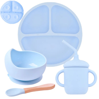 4/5/6PCS Baby Silicone Tableware