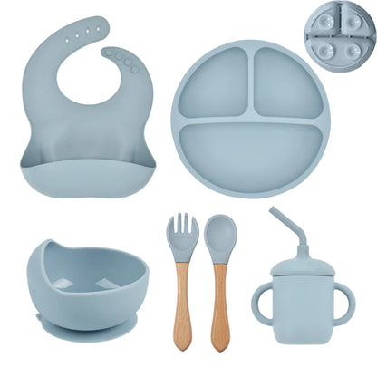 4/5/6PCS Baby Silicone Tableware