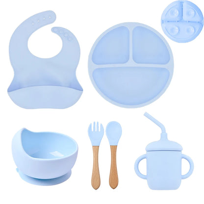 4/5/6PCS Baby Silicone Tableware