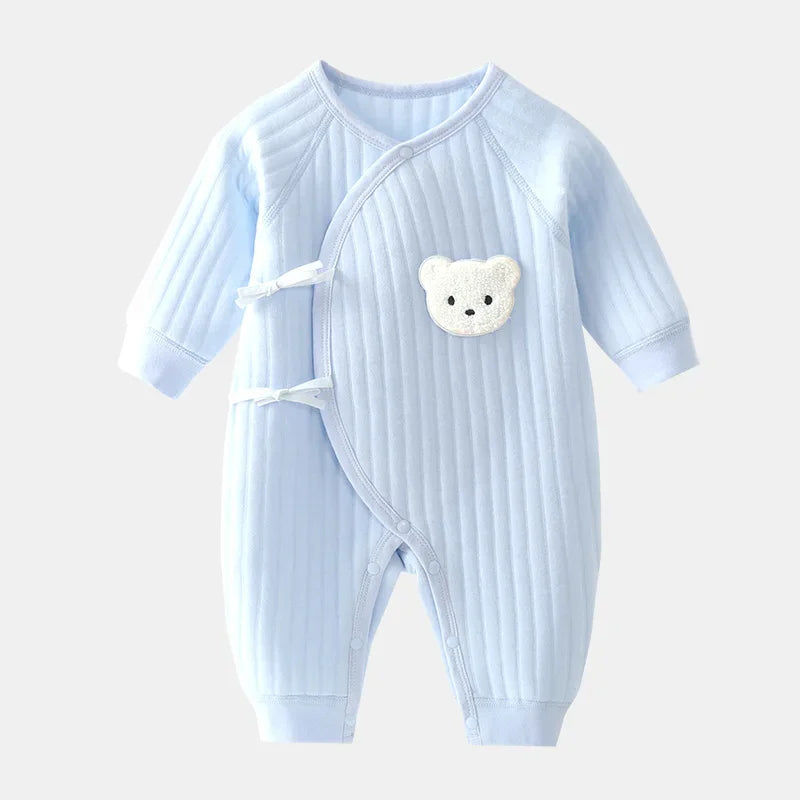 0-6m Newborn Baby Jumpsuit Long Sleeves Boys Girls Romper Cotton Jumpsuits Clothes for Babies Outfits Soft One-Piece Pajamas