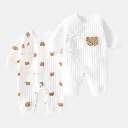 0-6m Newborn Baby Jumpsuit Long Sleeves Boys Girls Romper Cotton Jumpsuits Clothes for Babies Outfits Soft One-Piece Pajamas