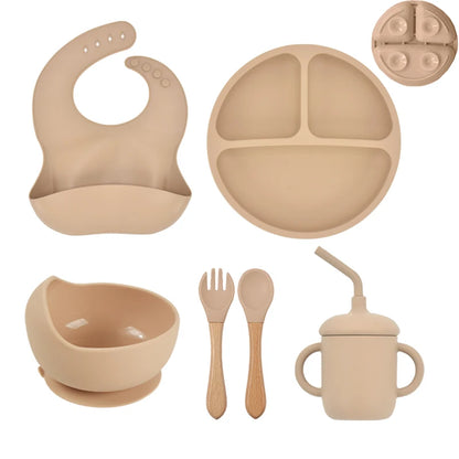 4/5/6PCS Baby Silicone Tableware