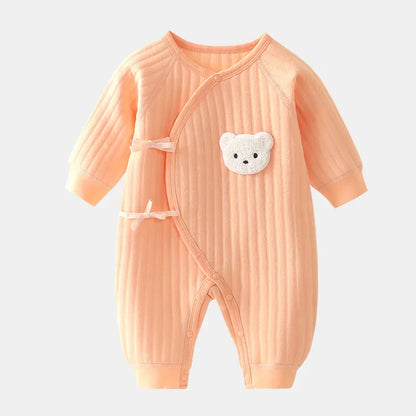 0-6m Newborn Baby Jumpsuit Long Sleeves Boys Girls Romper Cotton Jumpsuits Clothes for Babies Outfits Soft One-Piece Pajamas