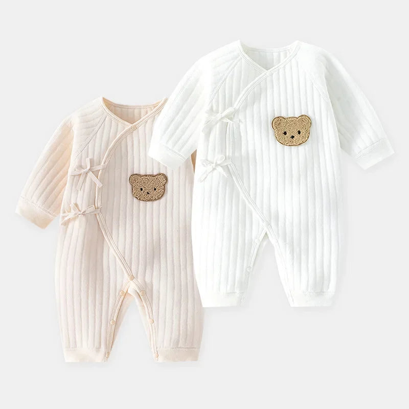 0-6m Newborn Baby Jumpsuit Long Sleeves Boys Girls Romper Cotton Jumpsuits Clothes for Babies Outfits Soft One-Piece Pajamas