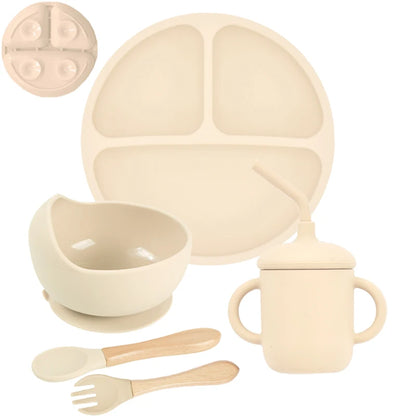 4/5/6PCS Baby Silicone Tableware