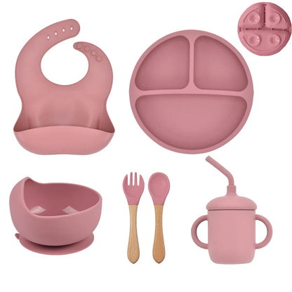 4/5/6PCS Baby Silicone Tableware