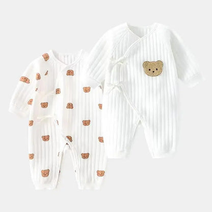 0-6m Newborn Baby Jumpsuit Long Sleeves Boys Girls Romper Cotton Jumpsuits Clothes for Babies Outfits Soft One-Piece Pajamas