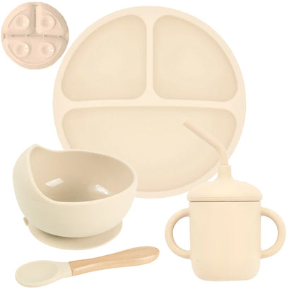 4/5/6PCS Baby Silicone Tableware