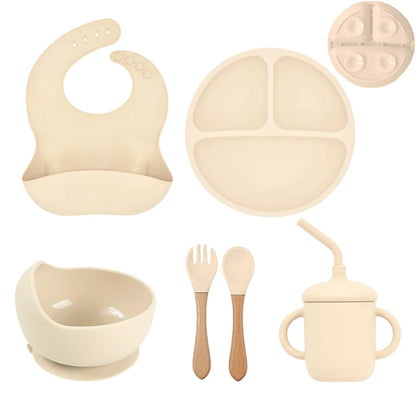 4/5/6PCS Baby Silicone Tableware