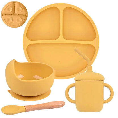 4/5/6PCS Baby Silicone Tableware