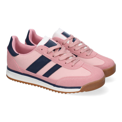 Sneaker mujer, skechers mujer antideslizante , armapies mujer, bambas, zapatillas deportivas mujer, zapatillas pitillo mujer, zapatillas mujer cordones solor rosa