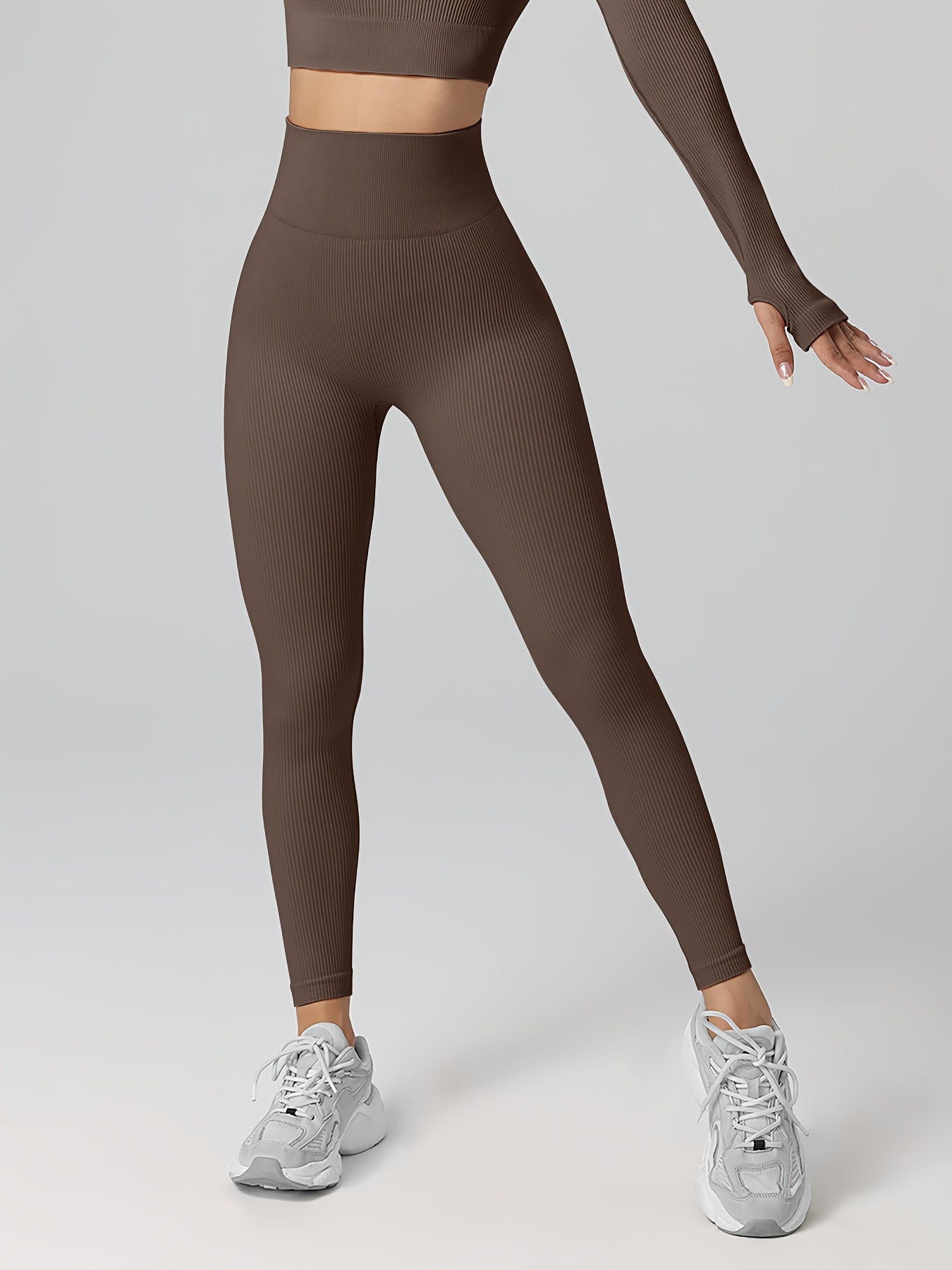 Leggings de Yoga Acanalados para Mujer, Mayas Elásticas Sin Costuras para Ejercicio de Fitness, Pantalones Largos Deportivos para Mujer.