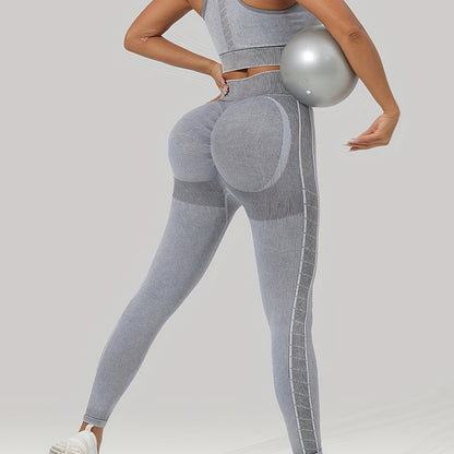 Conjunto yoga mujer, leggings control abdomen, ropa deportiva mujer.